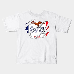 Tear Away Iowa Flag Kids T-Shirt